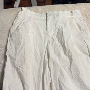 American Eagle Outfitters White wide leg trouser